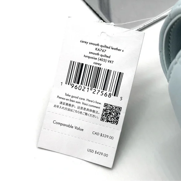 Kate Spade Carey Small Quilted Flap Shoulder Crossbody Bag Dewy Blue (NWT) - Picture 10 of 10